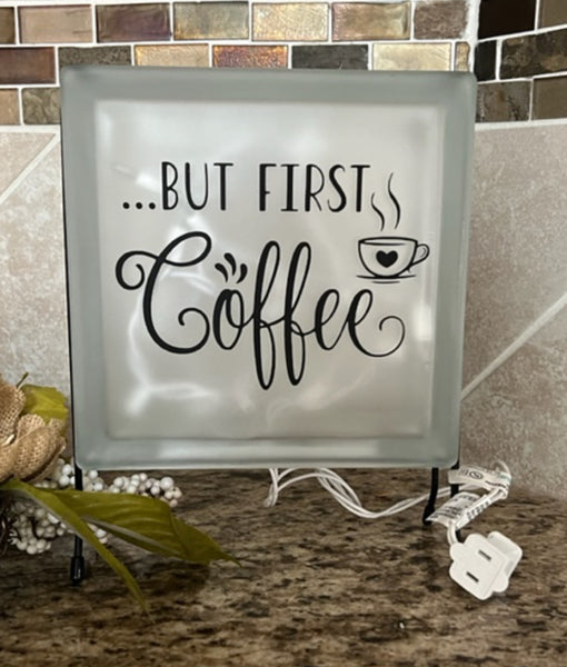 But First Coffee Night Light- Coffee Bar Decor, Gift for Mom, Boss Gift Idea, New Home Gift