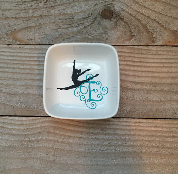 Gymnast Personalized Jewelry Dish