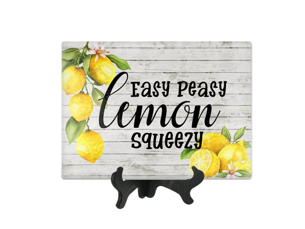 Easy Peasy Lemon Squeezy Glass Cutting Board