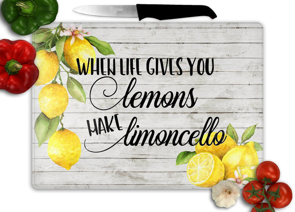 Limoncello Personalized Glass Cutting Board