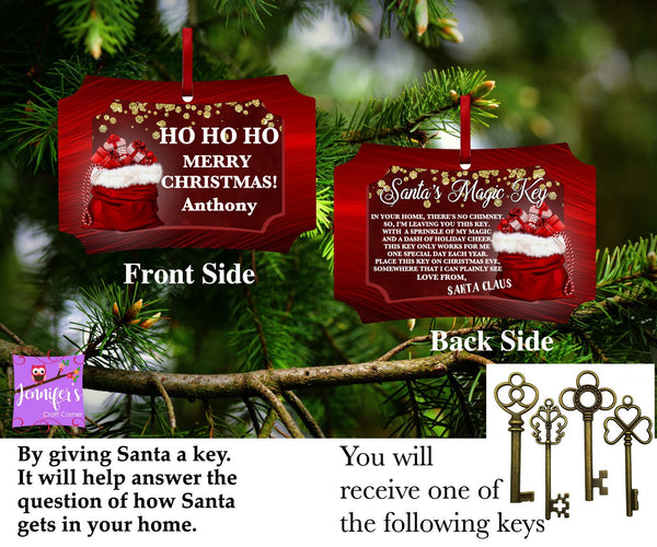 Santa Magic Key Personalized Sign