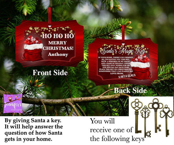 Santa Key Personalized Sign