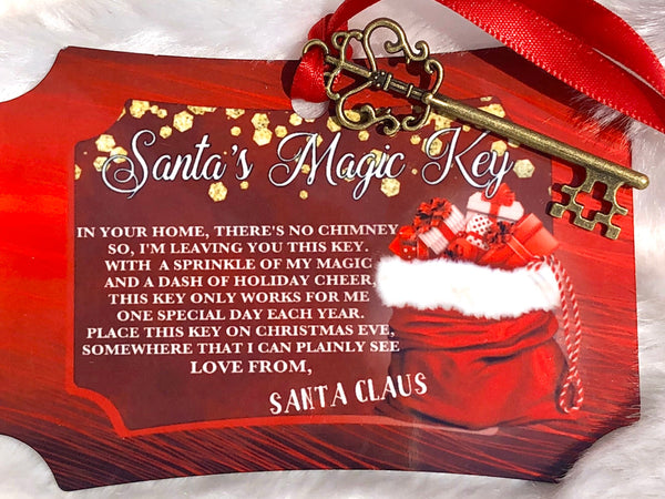 Santa Magic Key Personalized Sign