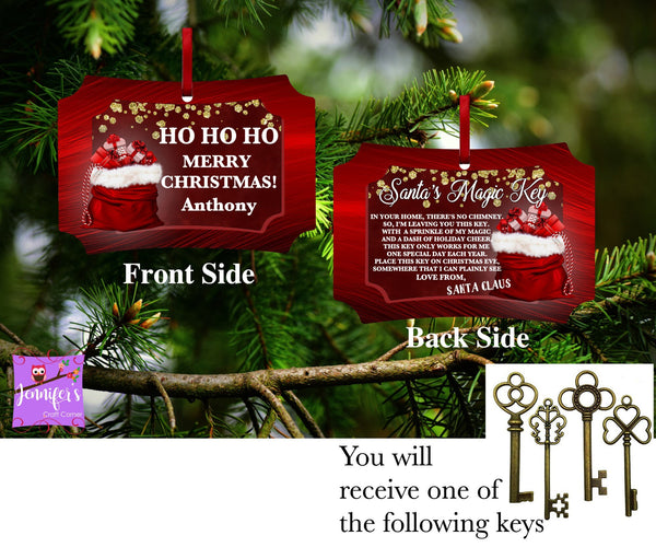 Santa Magic Key Personalized Sign