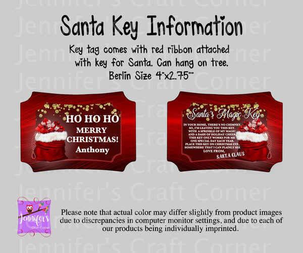 Santa Magic Key Personalized Sign