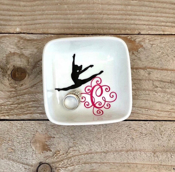 Gymnast Personalized Jewelry Dish