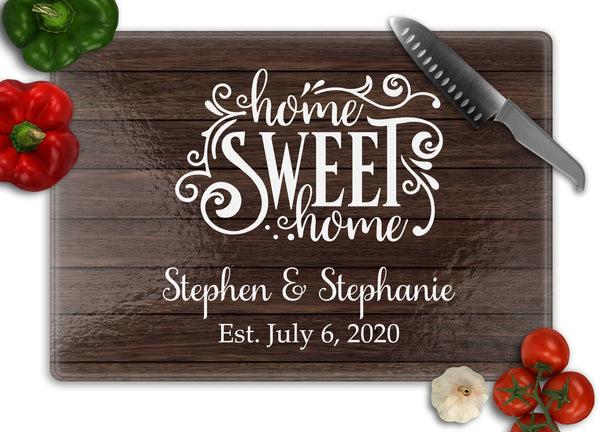 Home Sweet Home with Design Personalized Cutting Board