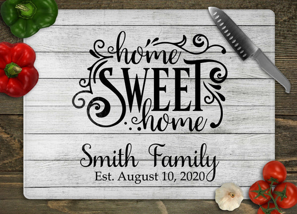Home Sweet Home with Design Personalized Cutting Board