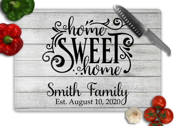 Home Sweet Home with Design Personalized Cutting Board
