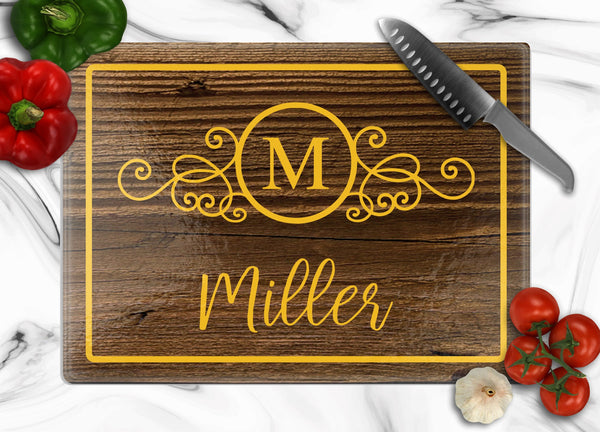 Initial in Circle Personalized Cutting Board