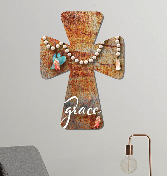 Farmhouse Grace Cross Decor