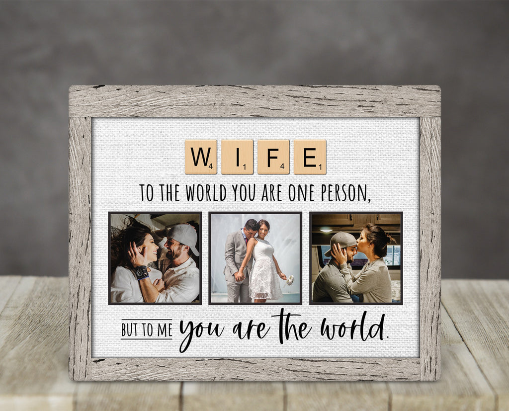 Personalized Scrabble Tile Photo Frame For Wife- Gift for Wife, Annive –  Jenniferscraftcorner