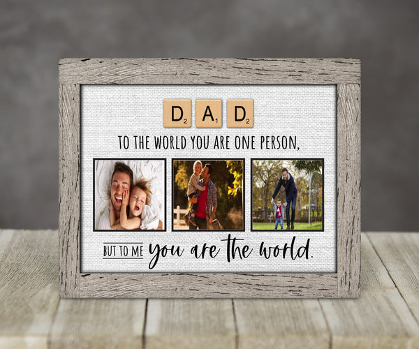 Scrabble Tiles Picture Panel For Dad- Gift for Dad, Father's Day Gift Idea, Birthday Gift For Dad
