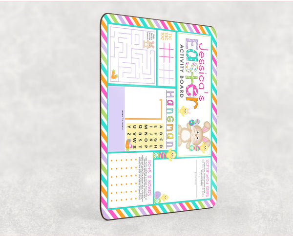 Personalized Easter Activity Dry Erase Board | Easter Basket Filler | Easter Gift Boys & Girls