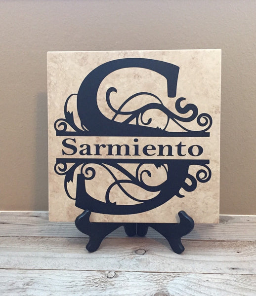 12x12 Decorative Personalized Name Tile