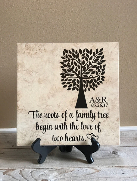 12x12 Roots of a Family Tree Personalized Tile