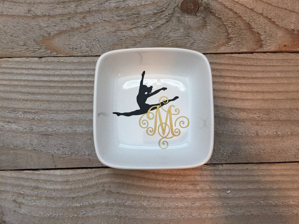 Gymnast Personalized Jewelry Dish