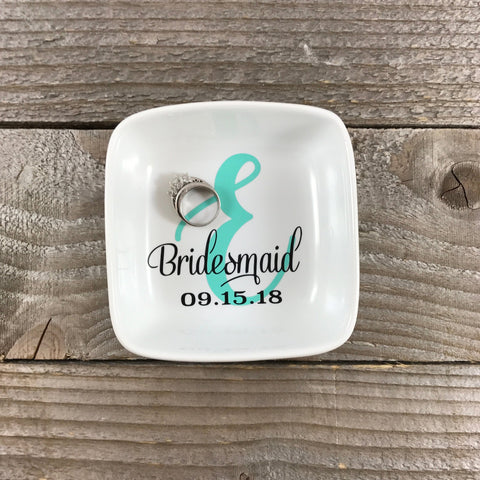 Bridal Party Personalized Jewelry Dish