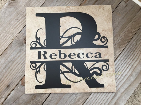 12x12 Decorative Personalized Name Tile