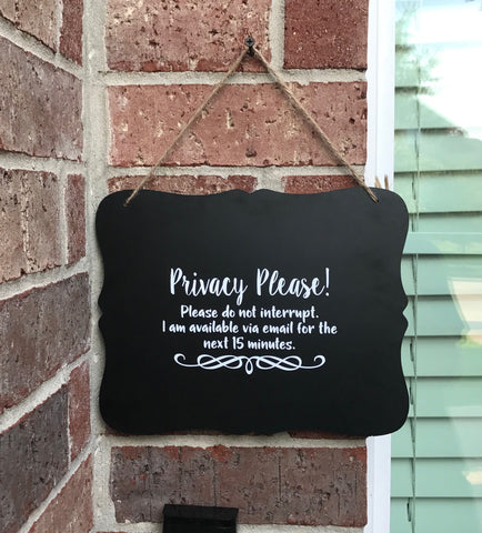 Privacy Please Door Sign