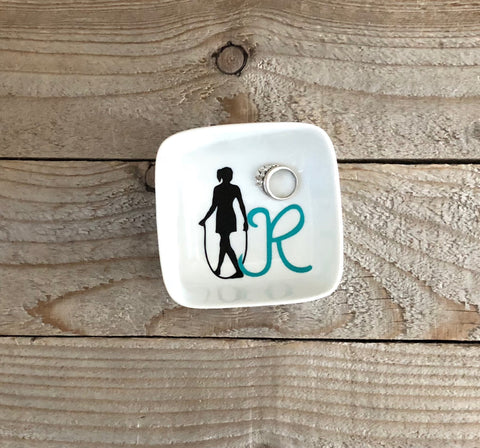 Jump Rope Personalized Jewelry Dish