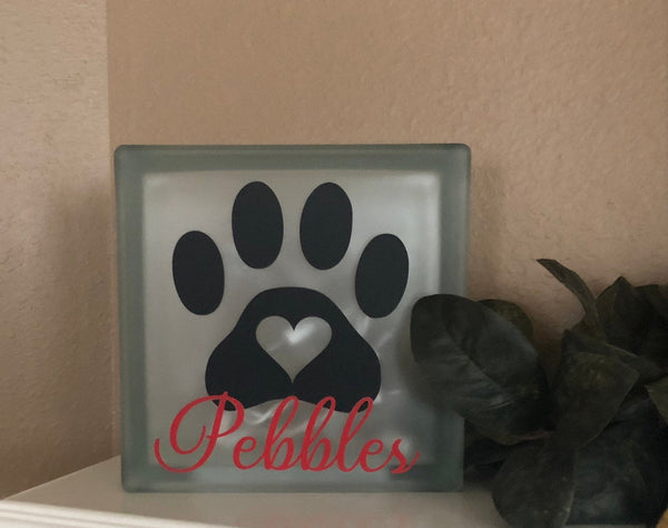 Dog Paw Print Personalized Light -Dog Mom & Dad Gift, Dog Remembrance Gift