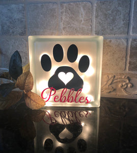 Dog Paw Print Personalized Light -Dog Mom & Dad Gift, Dog Remembrance Gift