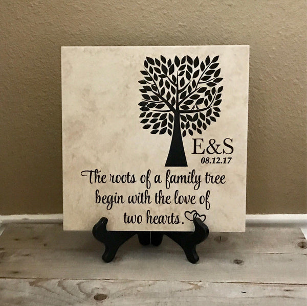 12x12 Roots of a Family Tree Personalized Tile