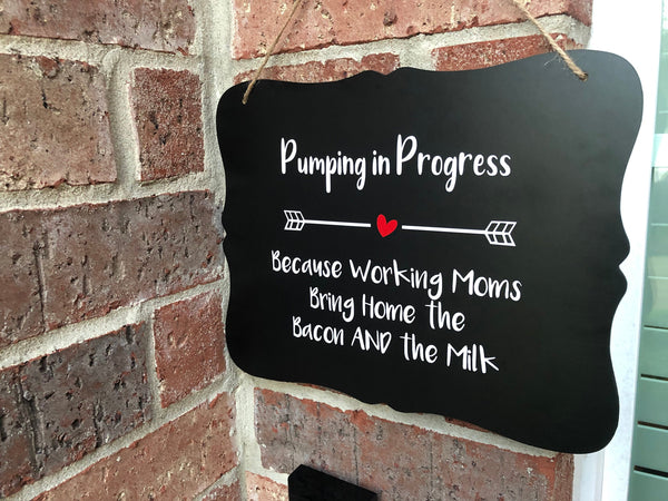 Pumping in Progress Door Sign