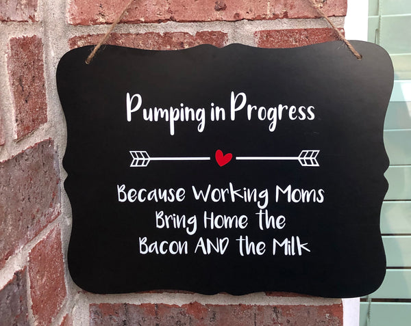 Pumping in Progress Door Sign