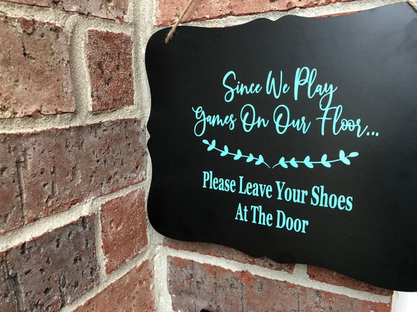 Please Remove Your Shoes Door Sign