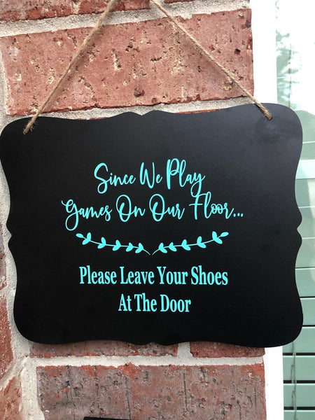 Please Remove Your Shoes Door Sign