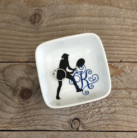 Tennis Personalized Jewelry Dish