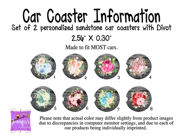 Floral Car Coasters