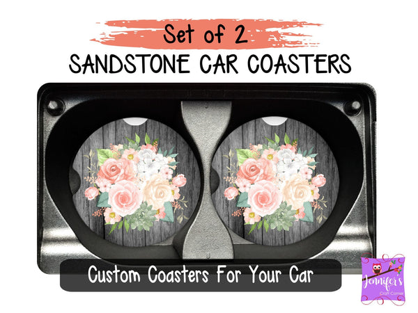 Floral Car Coasters