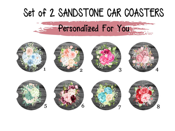 Floral Car Coasters