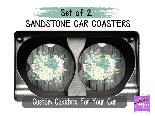 Floral Car Coasters