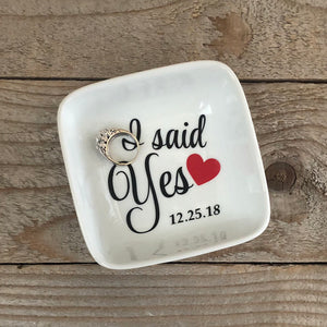 I Said Yes Jewelry Dish