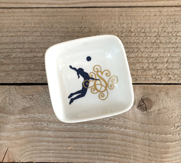 Volleyball Spike Personalized Jewelry Dish