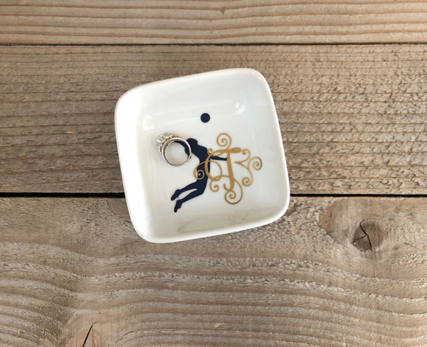 Volleyball Spike Personalized Jewelry Dish