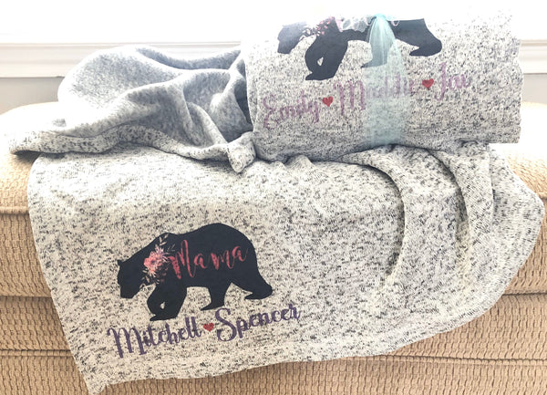 Mama Bear Personalized Throw Blanket