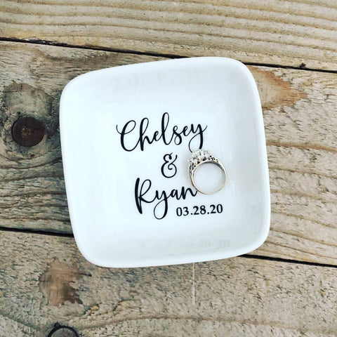 Couple Personalized Ring Dish