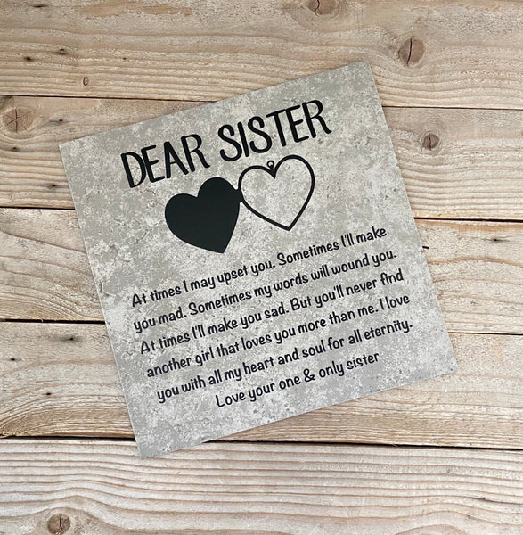 12x12 Dear Sister Personalized Tile