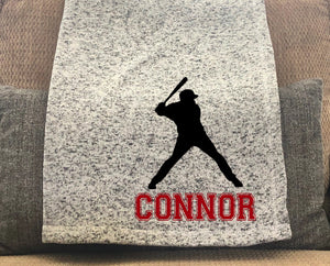 Baseball Personalized Throw Blanket