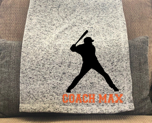 Baseball Personalized Throw Blanket