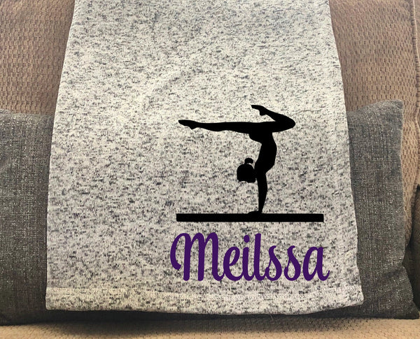 Gymnastics Personalized Throw Blanket