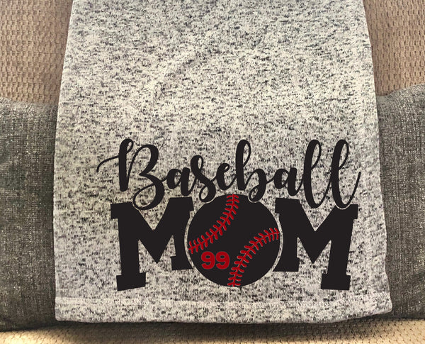 Baseball Mom Throw Blanket