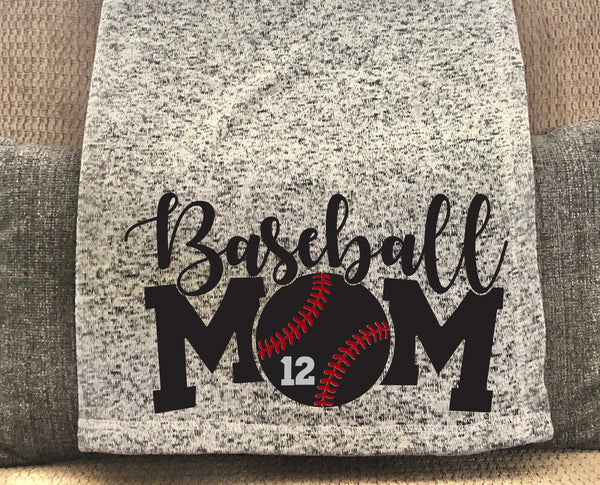 Baseball Mom Throw Blanket