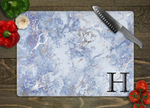 Personalized Corner Marble Glass Cutting Board