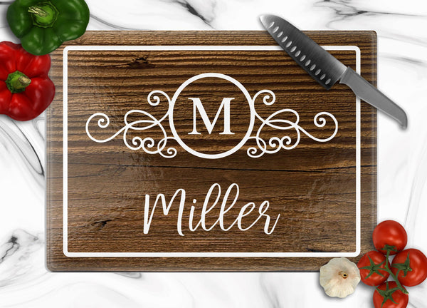 Initial in Circle Personalized Cutting Board